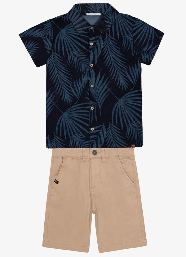 Trick Nick - Conjunto Infantil Camisa com Bermuda Azul 1