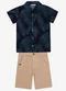 Trick Nick - Conjunto Infantil Camisa com Bermuda Azul - variação: Azul