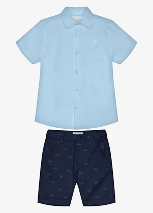 Trick Nick - Conjunto Infantil Camisa com Bermuda Azul - TRICK NICK