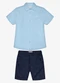 Trick Nick - Conjunto Infantil Camisa com Bermuda Azul - variação: Azul