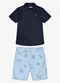 Trick Nick - Conjunto Infantil Camisa com Bermuda Marrom - variação: Azul