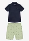 Trick Nick - Conjunto Infantil Camisa com Bermuda Azul - variação: Azul