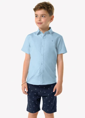 Trick Nick - Conjunto Infantil Camisa com Bermuda Azul - TRICK NICK