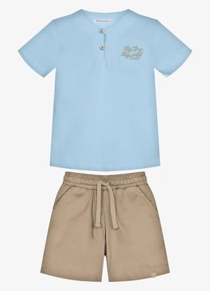 Trick Nick - Conjunto Infantil Camisa com Bermuda Azul - TRICK NICK