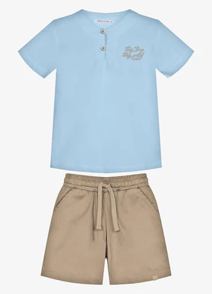 Trick Nick - Conjunto Infantil Camisa com Bermuda Azul - TRICK NICK