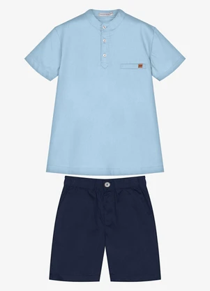 Trick Nick - Conjunto Infantil Camisa com Bermuda Azul - TRICK NICK