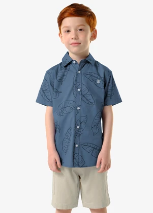 Trick Nick - Conjunto Infantil Camisa com Bermuda Azul - TRICK NICK