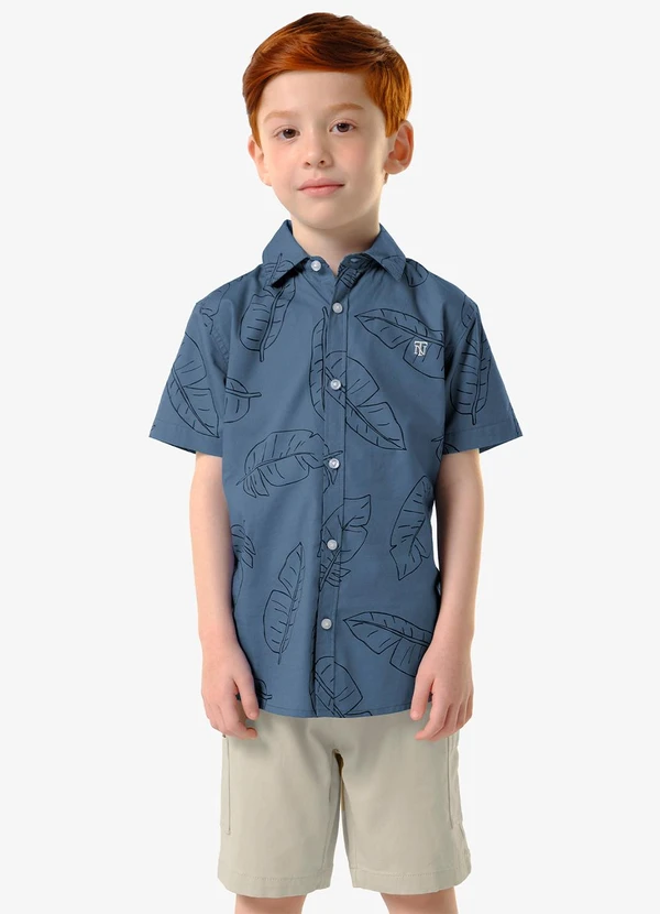Trick Nick - Conjunto Infantil Camisa com Bermuda Azul