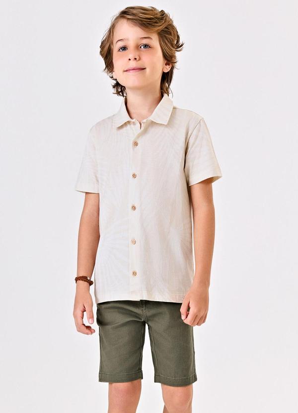 Trick Nick - Conjunto Infantil Camisa com Bermuda Bege