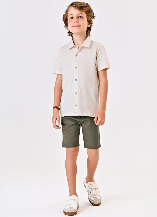 Trick Nick - Conjunto Infantil Camisa com Bermuda Bege 3