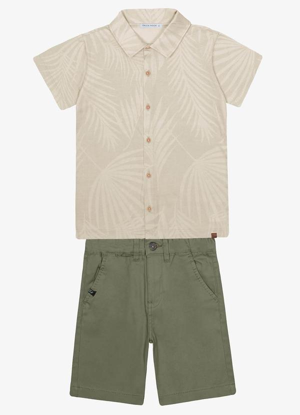 Trick Nick - Conjunto Infantil Camisa com Bermuda Bege 6