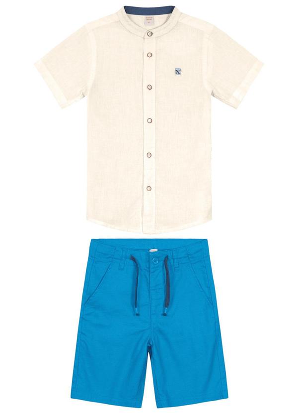 Trick Nick - Conjunto Infantil Camisa com Bermuda Bege 3
