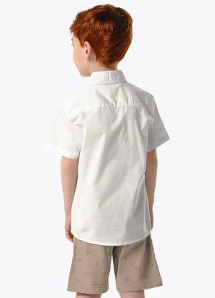 Trick Nick - Conjunto Infantil Camisa com Bermuda Bege - TRICK NICK