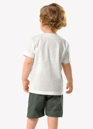 Trick Nick - Conjunto Infantil Camisa com Bermuda Bege - TRICK NICK