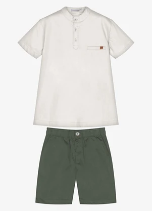 Trick Nick - Conjunto Infantil Camisa com Bermuda Bege - TRICK NICK