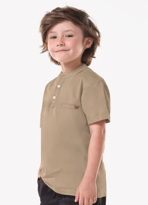Trick Nick - Conjunto Infantil Camisa com Bermuda Bege - TRICK NICK