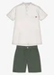 Trick Nick - Conjunto Infantil Camisa com Bermuda Bege - variação: Bege