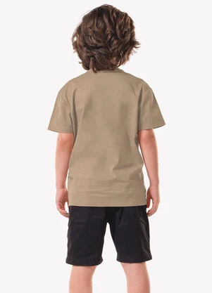 Trick Nick - Conjunto Infantil Camisa com Bermuda Bege - TRICK NICK