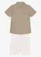 Trick Nick - Conjunto Infantil Camisa com Bermuda Azul - variação: Marrom