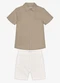 Trick Nick - Conjunto Infantil Camisa com Bermuda Marrom - variação: Marrom