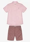 Trick Nick - Conjunto Infantil Camisa com Bermuda Bege - variação: Rosa