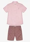 Trick Nick - Conjunto Infantil Camisa com Bermuda Azul - variação: Rosa