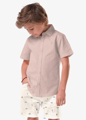 Trick Nick - Conjunto Infantil Camisa com Bermuda Rosa - TRICK NICK