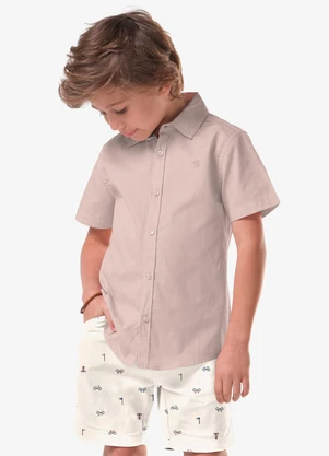 Trick Nick - Conjunto Infantil Camisa com Bermuda Rosa - TRICK NICK