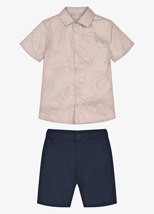Trick Nick - Conjunto Infantil Camisa com Bermuda Rosa - TRICK NICK