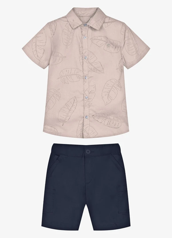 Trick Nick - Conjunto Infantil Camisa com Bermuda Rosa