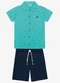 Trick Nick - Conjunto Infantil Camisa com Bermuda Verde - variação: Verde