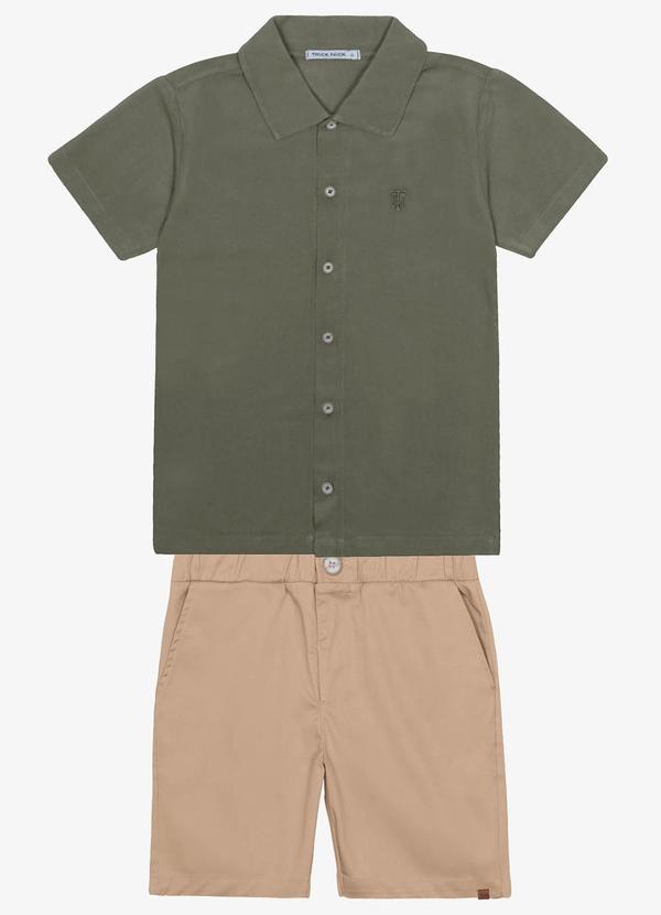 Trick Nick - Conjunto Infantil Camisa com Bermuda Verde 6