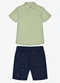Trick Nick - Conjunto Infantil Camisa com Bermuda Azul - variação: Verde
