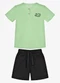 Trick Nick - Conjunto Infantil Camisa com Bermuda Bege - variação: Verde