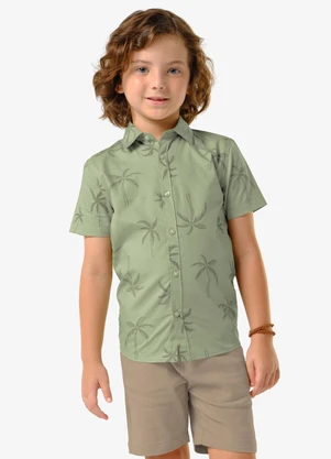 Trick Nick - Conjunto Infantil Camisa com Bermuda Verde - TRICK NICK