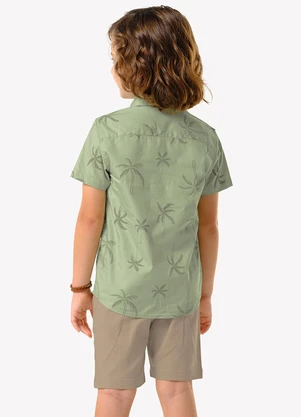 Trick Nick - Conjunto Infantil Camisa com Bermuda Verde - TRICK NICK