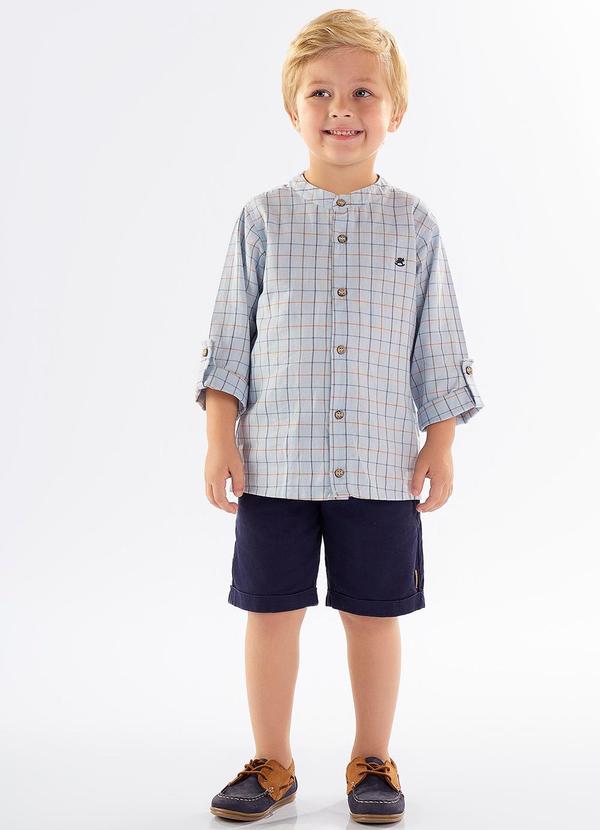 Up Baby - Conjunto Infantil Camisa e Bermuda Azul