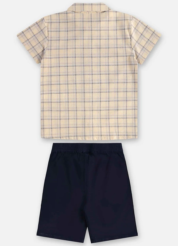 Up Baby - Conjunto Infantil Camisa e Bermuda Bege 3