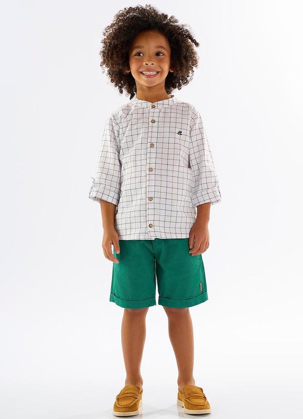 Up Baby - Conjunto Infantil Camisa e Bermuda Branco