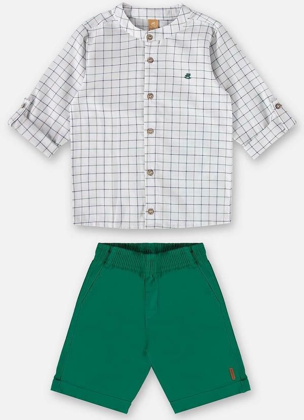 Up Baby - Conjunto Infantil Camisa e Bermuda Branco 2