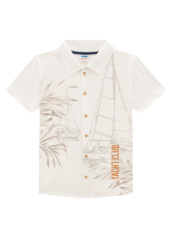Marlan - Conjunto Infantil Camisa e Bermuda Veleiro Bege 3