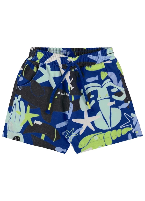 Três e Já - Conjunto Infantil Camisa e Short Azul 6