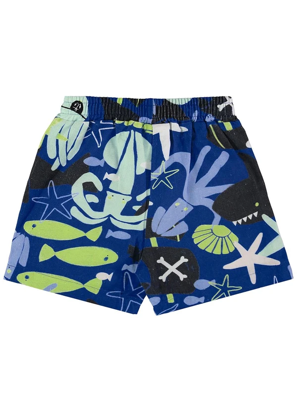 Três e Já - Conjunto Infantil Camisa e Short Azul 7