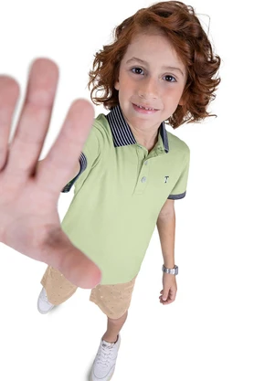 Trick Nick - Conjunto Infantil Camisa Polo e Bermuda Verde - TRICK NICK