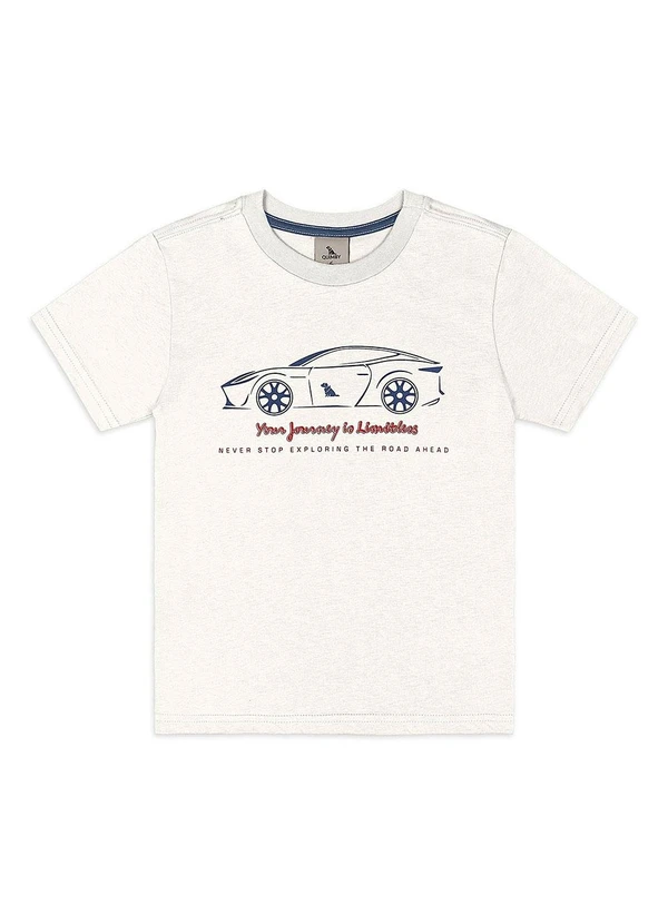 Quimby - Conjunto Infantil Camiseta Bermuda Branco 3