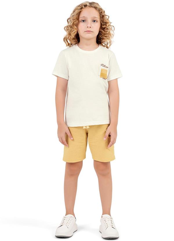 Colorittá - Conjunto Infantil Camiseta Casual Colorittá Bege