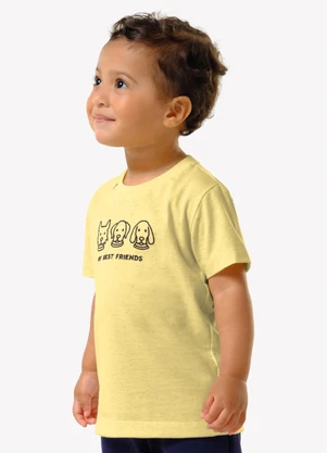 Trick Nick - Conjunto Infantil Camiseta com Bermuda Amarelo - TRICK NICK
