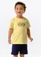 Trick Nick - Conjunto Infantil Camiseta com Bermuda Marrom - variação: Amarelo
