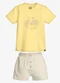 Trick Nick - Conjunto Infantil Camiseta com Bermuda Amarelo - variação: Amarelo