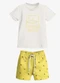 Trick Nick - Conjunto Infantil Camiseta com Bermuda Amarelo - variação: Amarelo